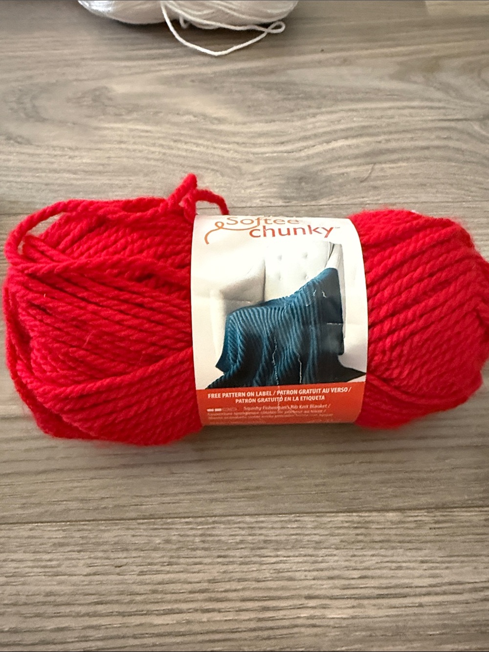 Softee Chunky Red Yarn - Soft, Thick Fiber Arts Skein